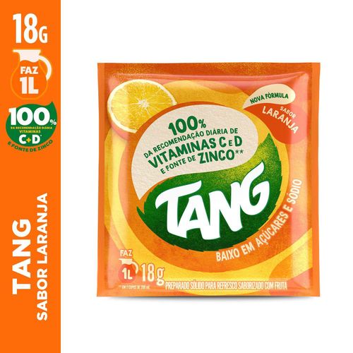 Refresco em pó sabor laranja com 18g - Tang