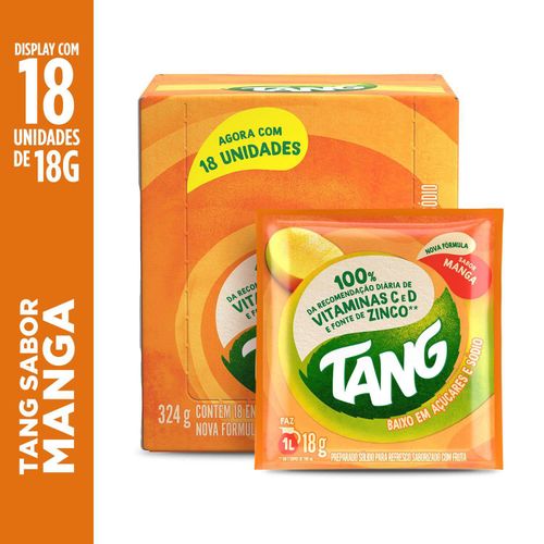 Refresco em pó sabor manga caixa com 18 unidades de 18g - Tang