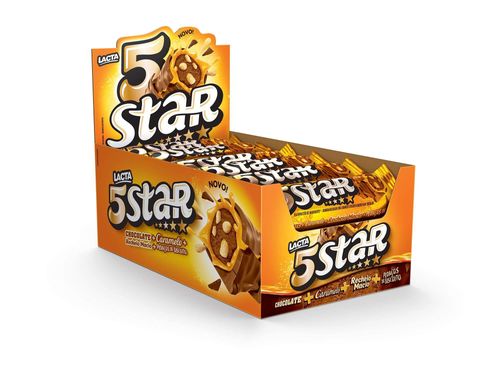 Chocolate 5 Star caixa com 18 unidades de 40g - Lacta