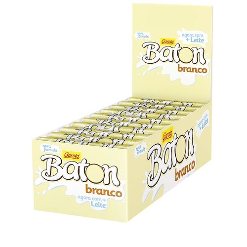 Chocolate branco caixa com 30 unidades de 16g - Baton