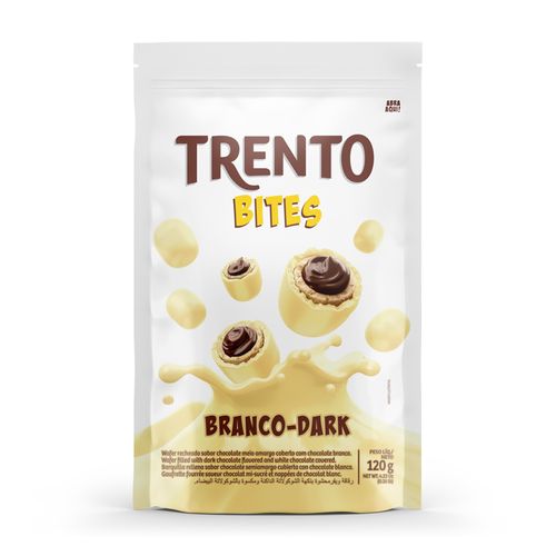 Chocolate Dark com Chocolate Branco Stand Up Pouch Pacote com 120g - Trento