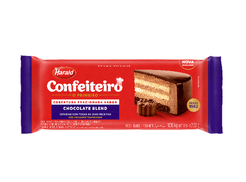 Cobertura em Barra Chocolate Blend com 1,01Kg - Confeiteiro