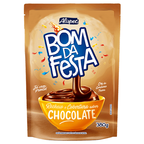 Recheio e Cobertura Bom da Festa Sand Pouch Pacote com 380g - Alispec