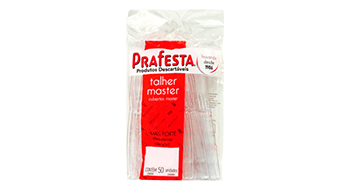 Faca descartável máster cristal pacote com 50 unidades - Prafesta