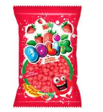 Bala de goma bolix confeitada sabor morango azedinho 70g - Kuky