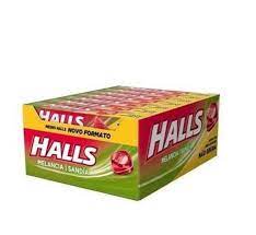 Bala sabor Melancia caixa com 21 unidades de 28g - Halls