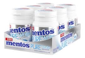 Chiclete Pure Fresh White Garrafa caixa com 6 unidades de 56g - Mentos