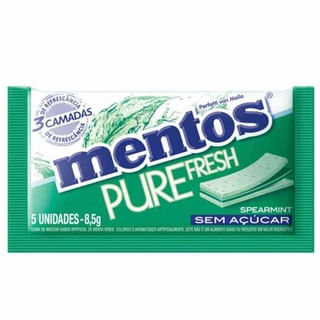 Chicletes Pure Fresh sabor Spearmint caixão c/12 displays c/15unidades cada - Mentos