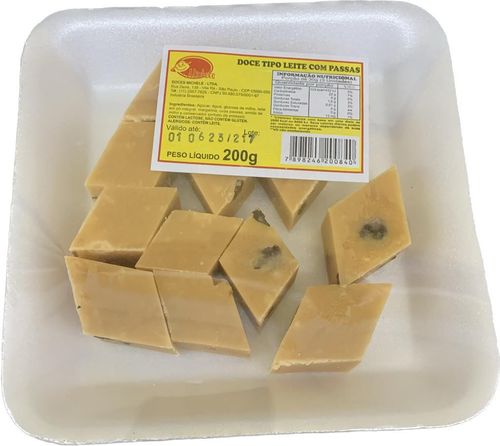 Doce de leite com passas 200g - Michele