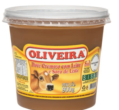 Doce de Leite cremoso com soro Pote de 900g - Oliveira