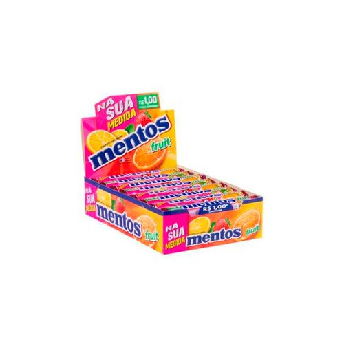 Drops Stick sabor Fruit caixa com 16 unidades de 37,5g - Mentos