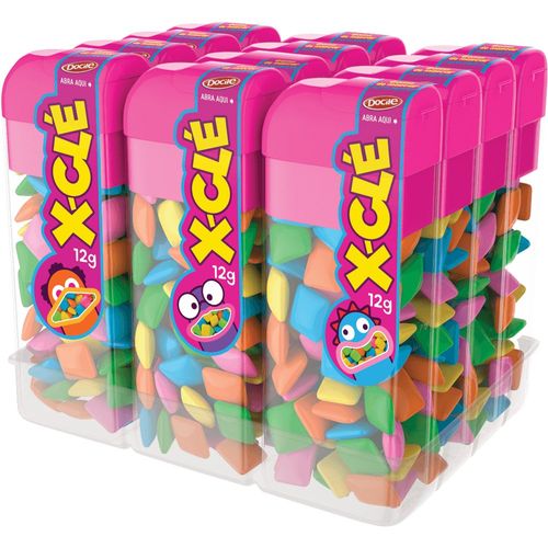 Mini Xclé sabor tutti frutti caixa com 12 unidades- Docile