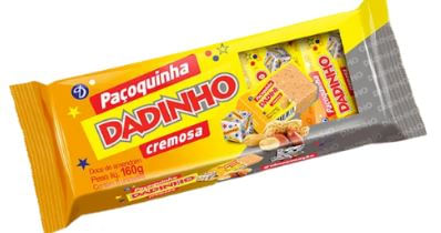 Paçoca Embrulhada Quadrada com 8 unidades de 20g - Dadinho