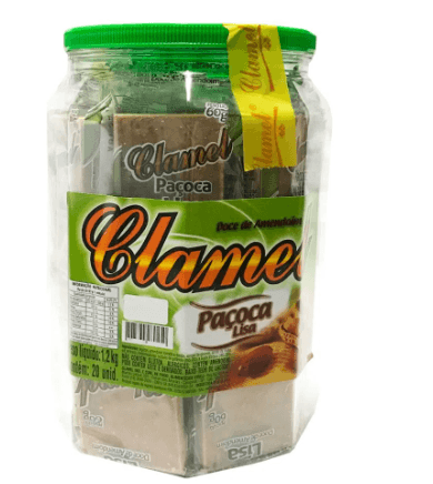 Paçoca lisa pote com 20 unidades - Clamel