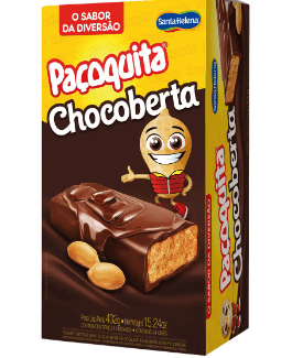 Paçoquita com cobertura de chocolate caixa com 24 unidades de 18g - Santa Helena