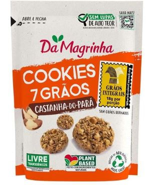 Cookies 7 grãos sabor castanha do Pará 150g - Da Magrinha