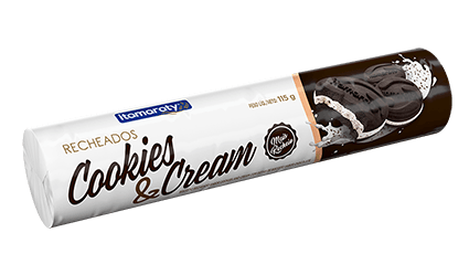 Biscoito Recheado sabor Cookies & Cream com 115g - Itamaraty