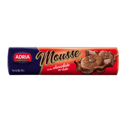 Biscoito Recheado sabor Mousse de chocolate ao Leite 130g - Adria