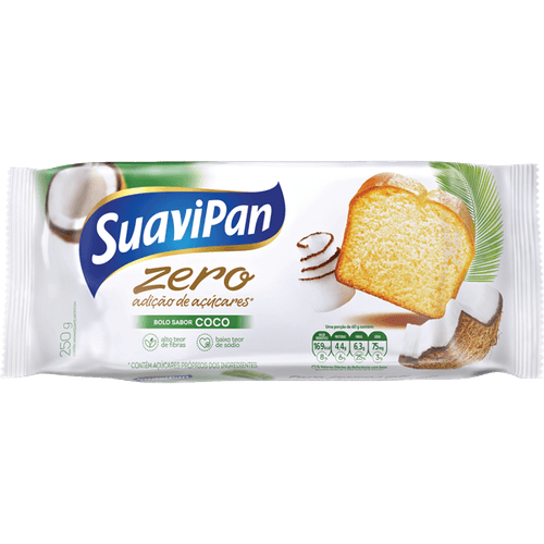 Bolo Zero sabor Coco com 250g - SuaviPan