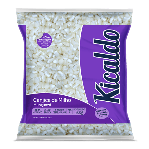 Canjica de milho branca tipo 1 com 500g - Kicaldo