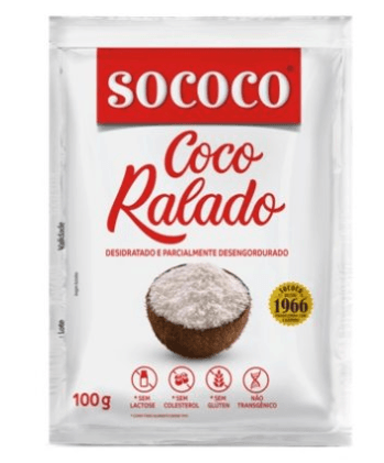 Coco ralado desidratado 100g - Sococo