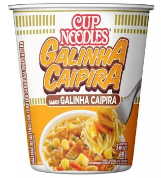 Cup Noodles sabor galinha caipira 69g - Nissin