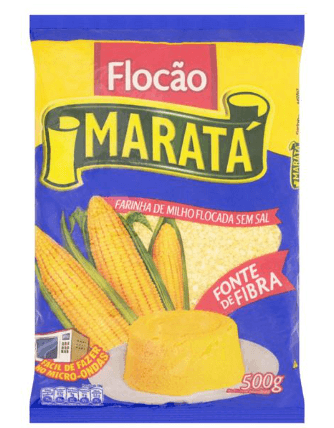 Farinha de milho flocada sem sal 500g - Maratá