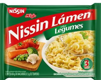Macarrão instantâneo com tempero sabor legumes - Nissin
