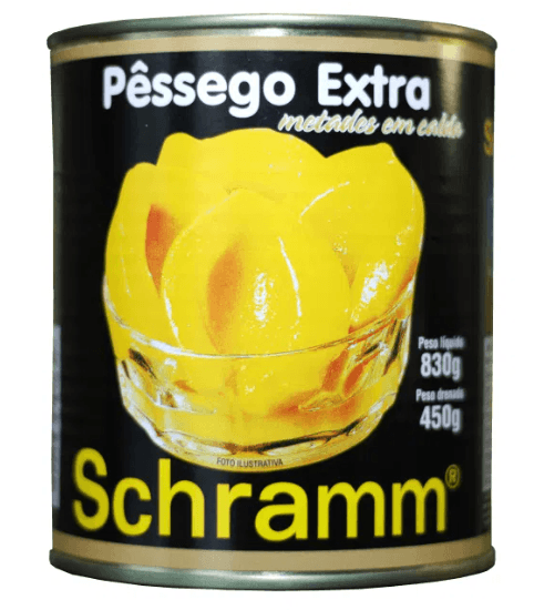 Pêssego em caldas 830g - Schramm