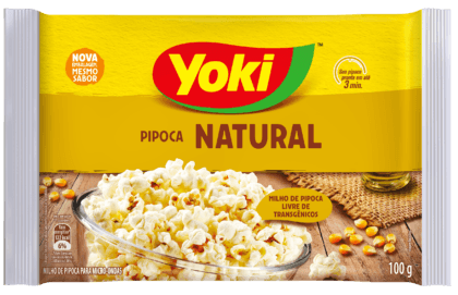 Pipoca de micro-ondas sabor natural 100g - Yoki