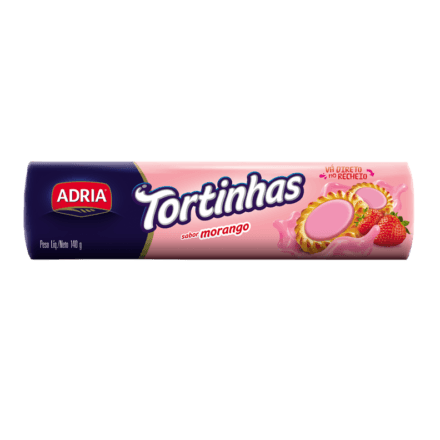 Tortinhas sabor Morango 140g - Adria