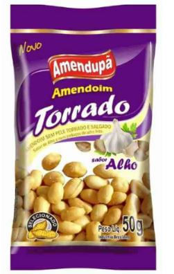 Amendoim sem pele torrado sabor alho 50g - Amendupã