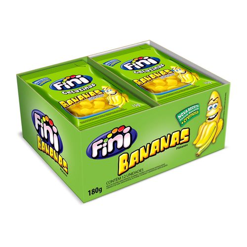 Bala Bananas caixa com 12 unidades de 15g - Fini