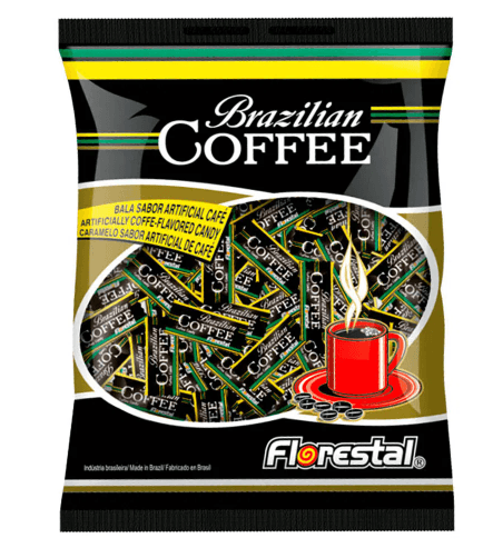 Bala Brazilian Coffee sabor Café com 500g - FLORESTAL