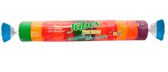 Bala de goma Jubes sabor mix tropical com 48g - Dori