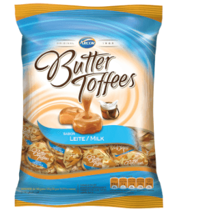 Bala sabor Leite Pacote com 100g - Butter Toffees