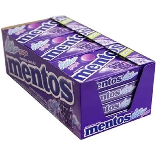 Bala Slim Box Ice Grape caixa com 12 unidades de 24,1g - Mentos