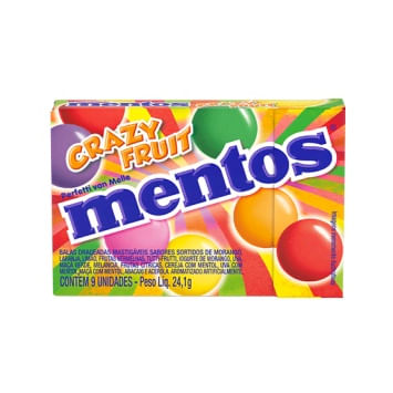 Bala Slim Box sabor Crazy Fruit 24,1g - Mentos