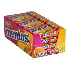 Bala Slim Box sabor Fruit caixa com 12 unidades de 24,1g - Mentos