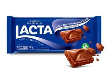 Barra de chocolate ao Leite  com 90g - Lacta