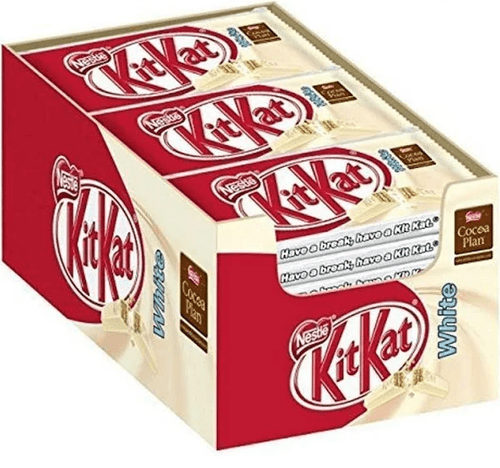 Barra de chocolate branco caixa com 24 unidades de 41,5g - Kit Kat