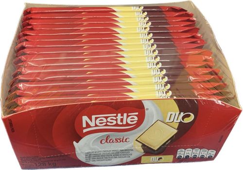 Barra de chocolate Classic sabor Duo caixa com 16 unidades de 80g - Nestle