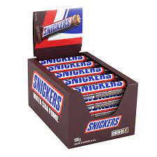 Barra de chocolate sabor original caixa com 20 unidades de 45g - Snickers