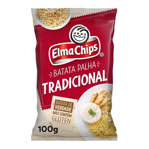 Batata Palha Tradicional Pacote com 100g - Elma Chips