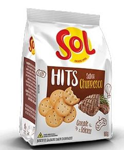 Biscoito Hits salgado sabor churrasco 80g - Sol