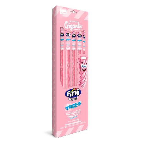 Tubes gigante sabor iogurte de morango caixa com 24 unidades de 27g - Fini