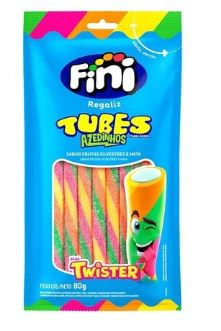 Tubes sabor Twister Cítrico Pacote com 80g - Fini