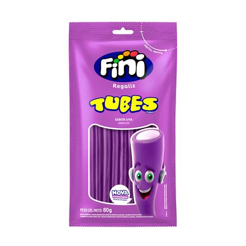 Tubes sabor Uva Pacote com 80g - Fini