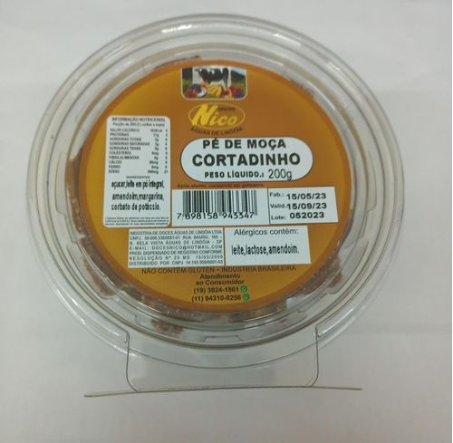 Pé de moça cortadinho pote com 200g - Nico