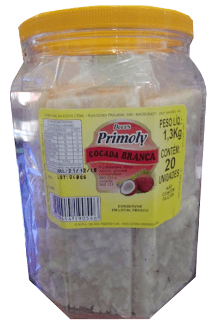 Cocada branca pote com 20 unidades - Primoly